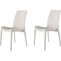 Lagoon Rue White Outdoor Dining Chair, Set of 2