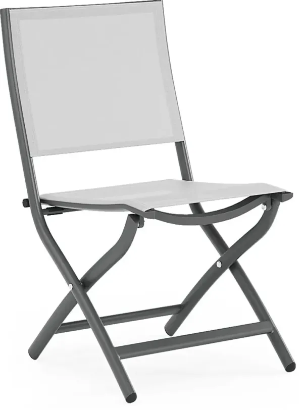 Kellen Charcoal Outdoor Folding Sling Chair