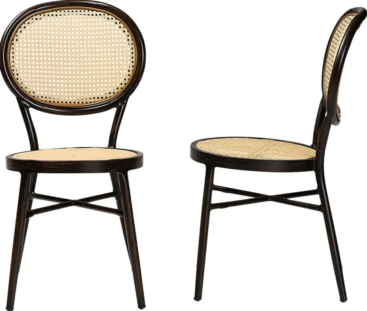 Outdoor Ivanel Brown Side Chair, Set of 2