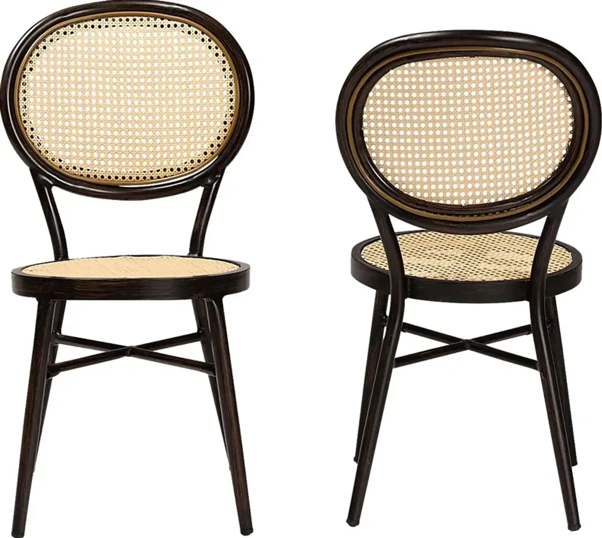 Outdoor Ivanel Brown Side Chair, Set of 2