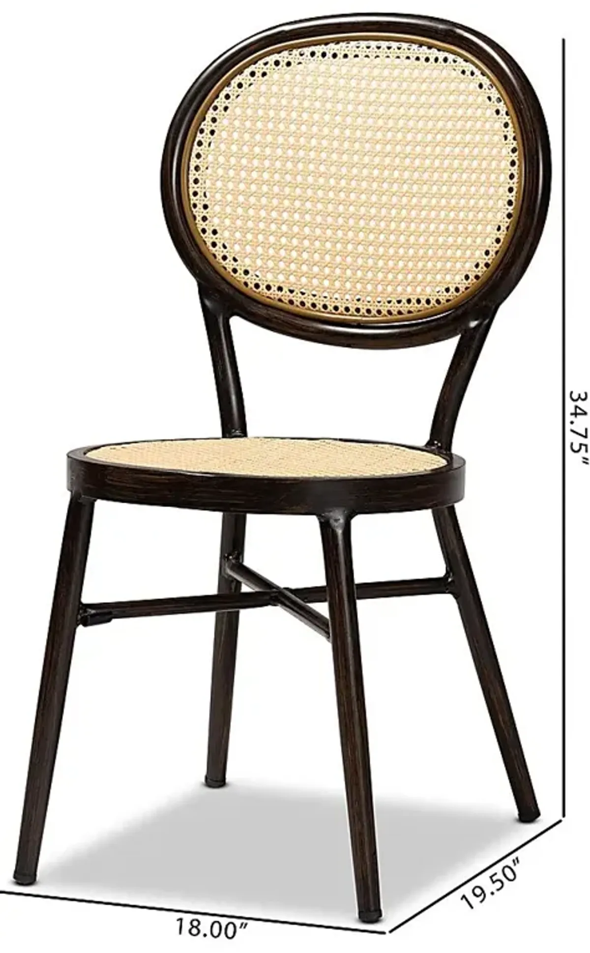 Outdoor Ivanel Brown Side Chair, Set of 2