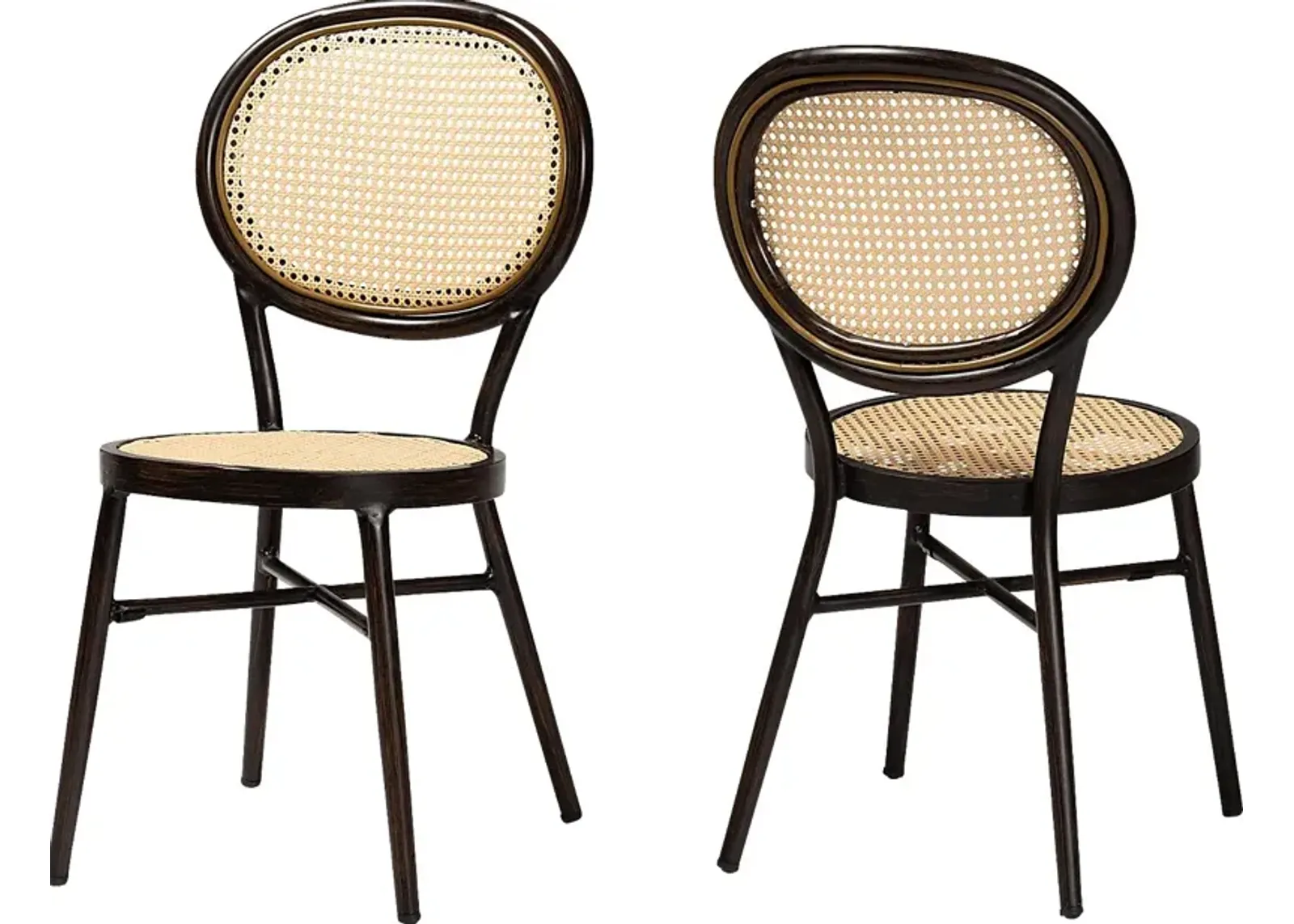 Outdoor Ivanel Brown Side Chair, Set of 2