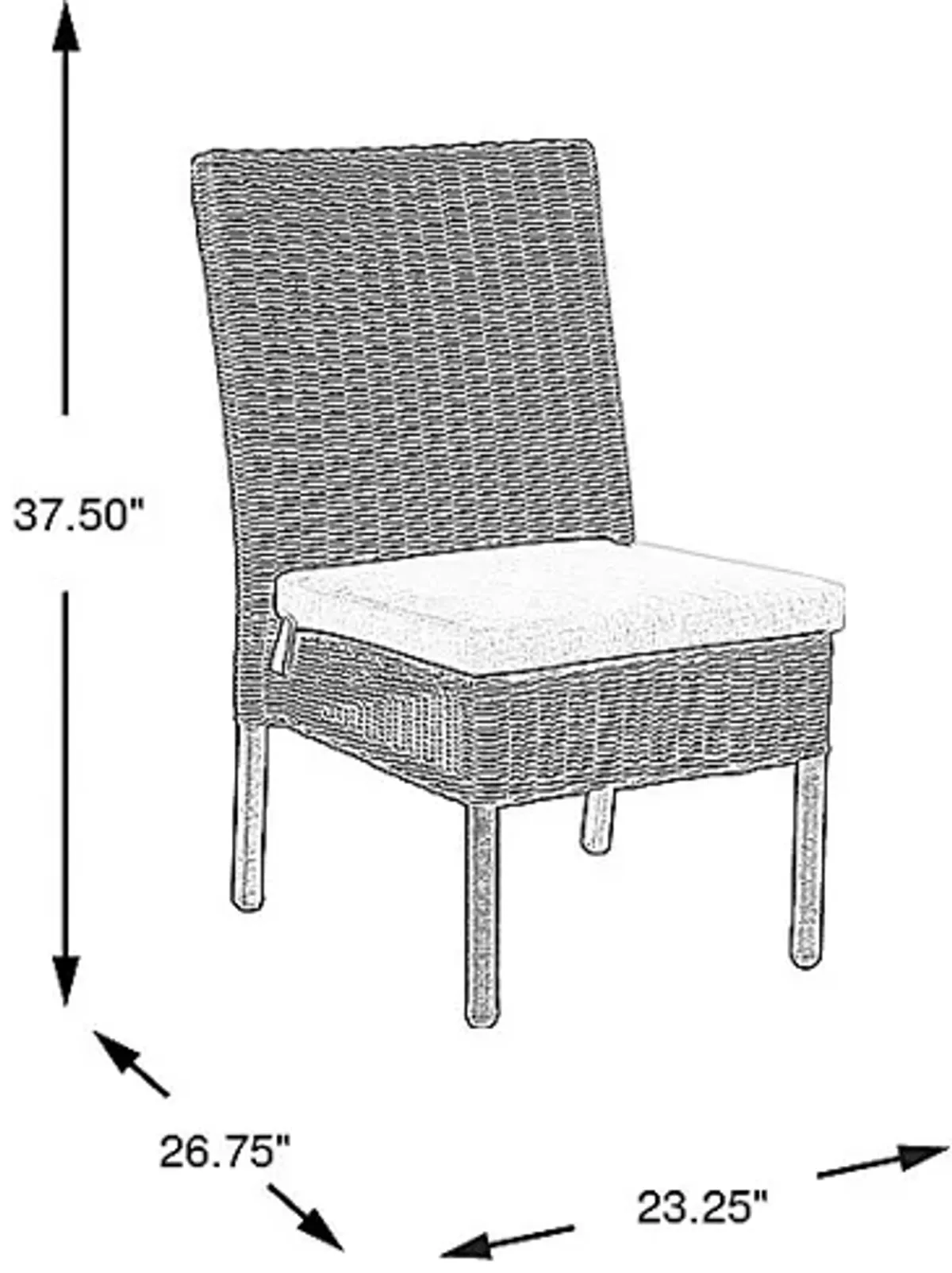 Forest Hills Gray Outdoor Side Chair