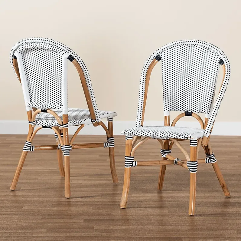 Outdoor Nalina Elle II Black Bistro Chair Set of 2