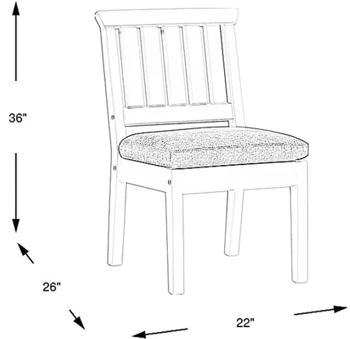 Eastlake White Outdoor Side Chair with Ocean Cushion