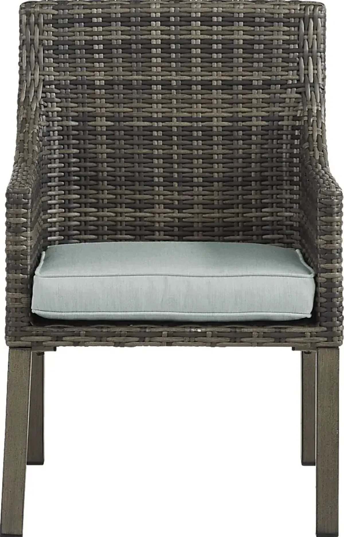 Montecello Gray Outdoor Arm Chair with Mist Cushion