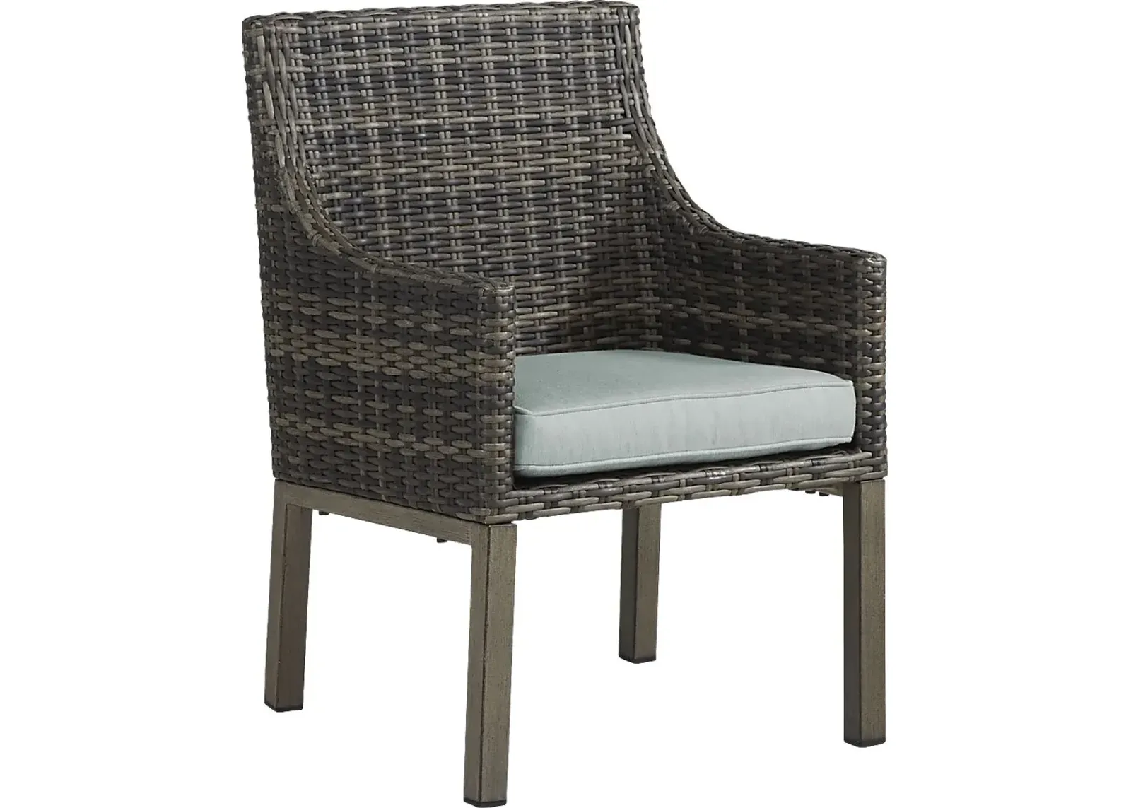 Montecello Gray Outdoor Arm Chair with Mist Cushion