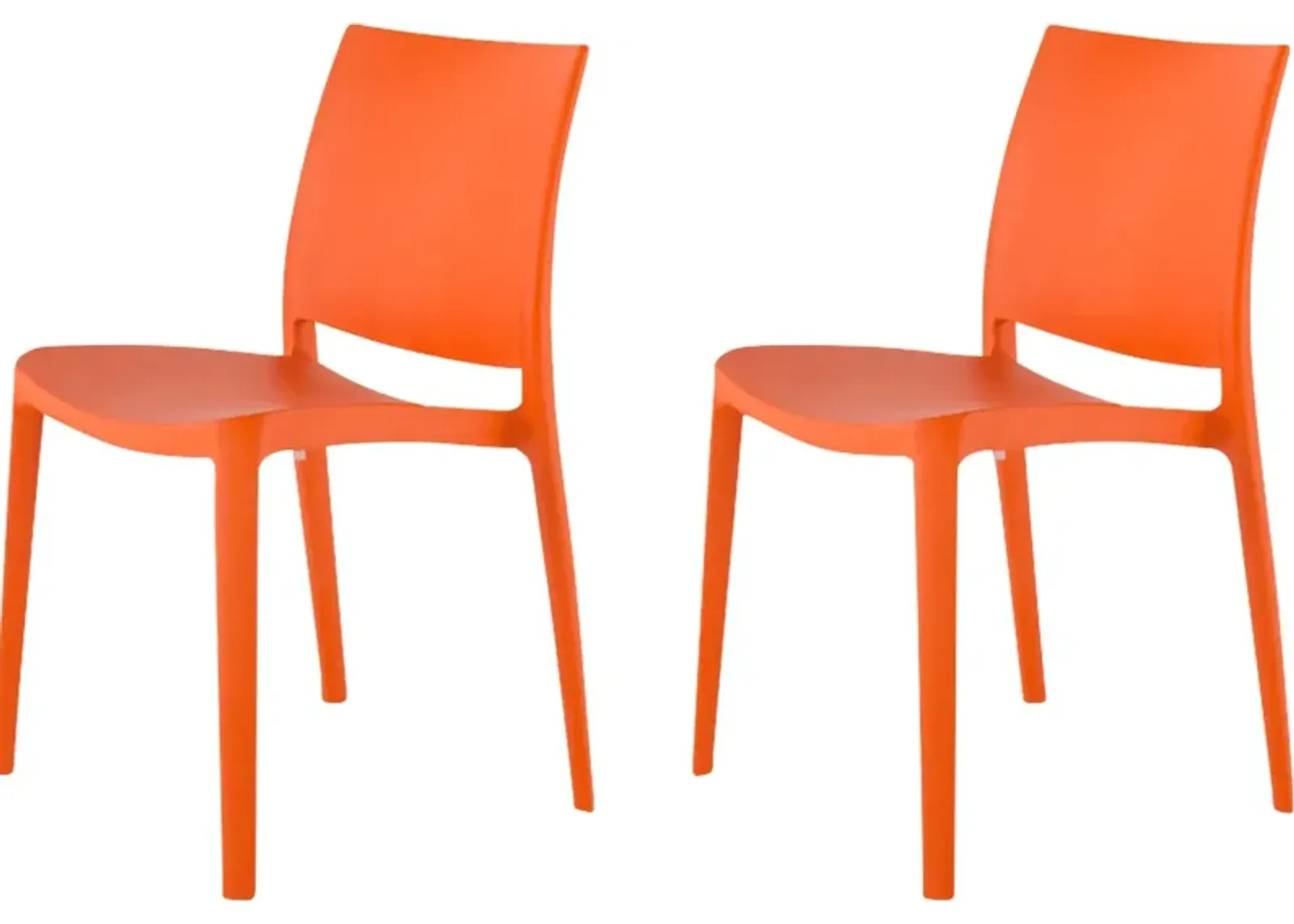 Lagoon Sensilla Orange Outdoor Dining Chair, Set of 2