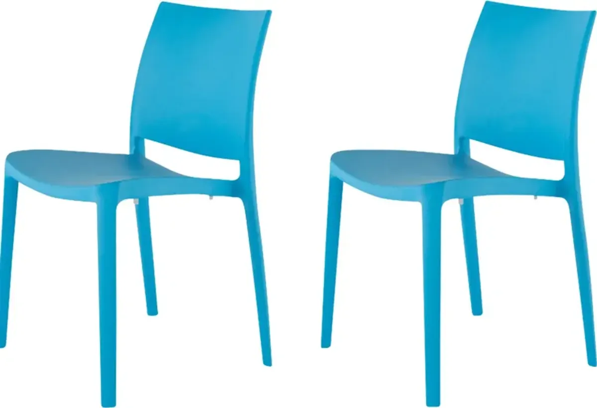 Lagoon Sensilla Blue Outdoor Dining Chair, Set of 2