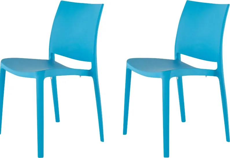 Lagoon Sensilla Blue Outdoor Dining Chair, Set of 2