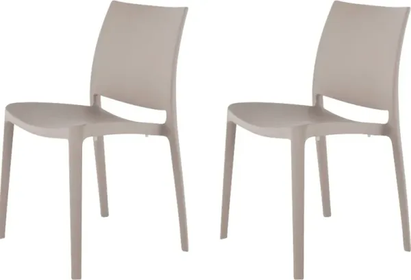 Lagoon Sensilla Gray Outdoor Dining Chair, Set of 2