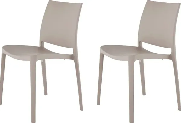 Lagoon Sensilla Gray Outdoor Dining Chair, Set of 2