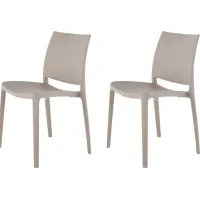 Lagoon Sensilla Gray Outdoor Dining Chair, Set of 2