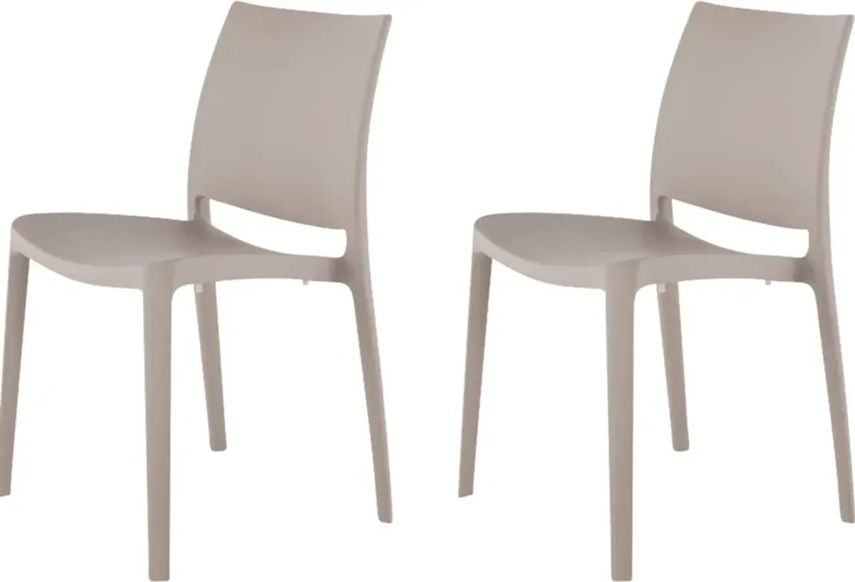 Lagoon Sensilla Gray Outdoor Dining Chair, Set of 2