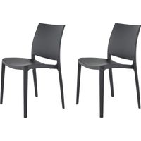 Lagoon Sensilla Dark Gray Outdoor Dining Chair, Set of 2
