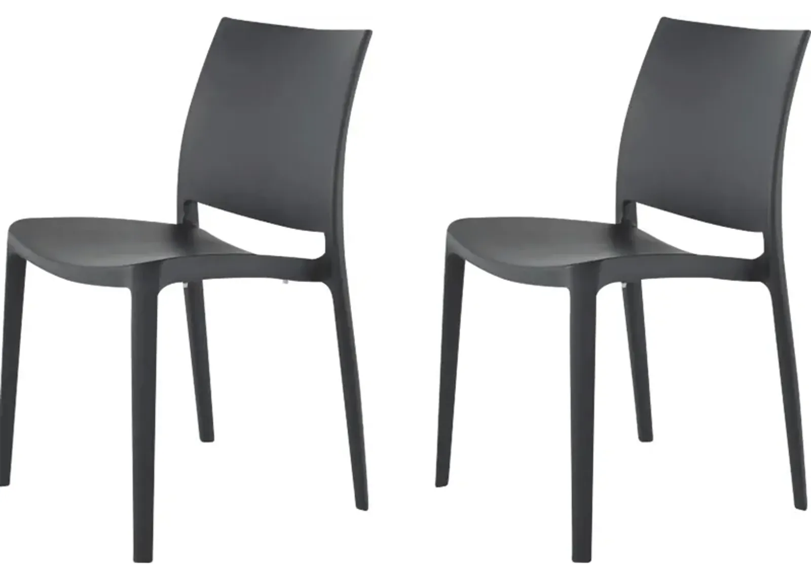 Lagoon Sensilla Dark Gray Outdoor Dining Chair, Set of 2