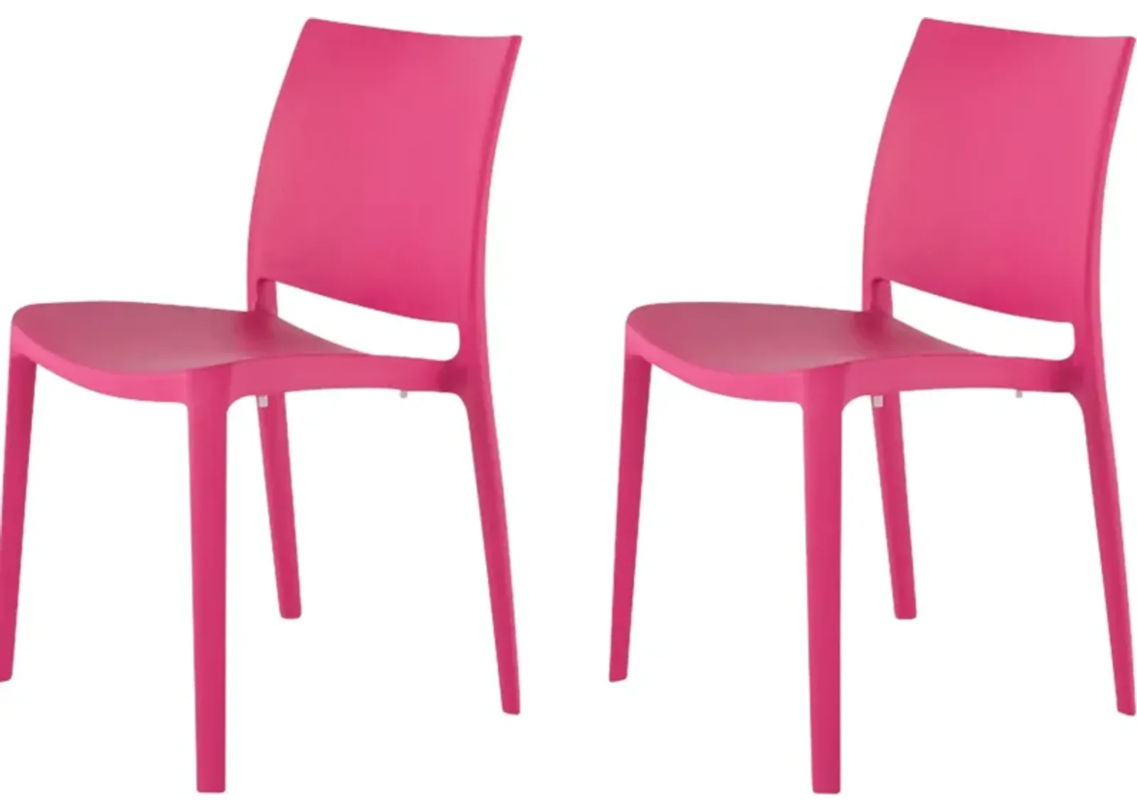 Lagoon Sensilla Fuchsia Outdoor Dining Chair, Set of 2