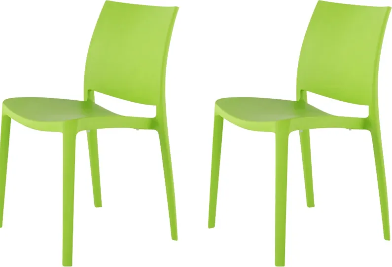 Lagoon Sensilla Green Outdoor Dining Chair, Set of 2