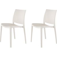 Lagoon Sensilla White Outdoor Dining Chair, Set of 2