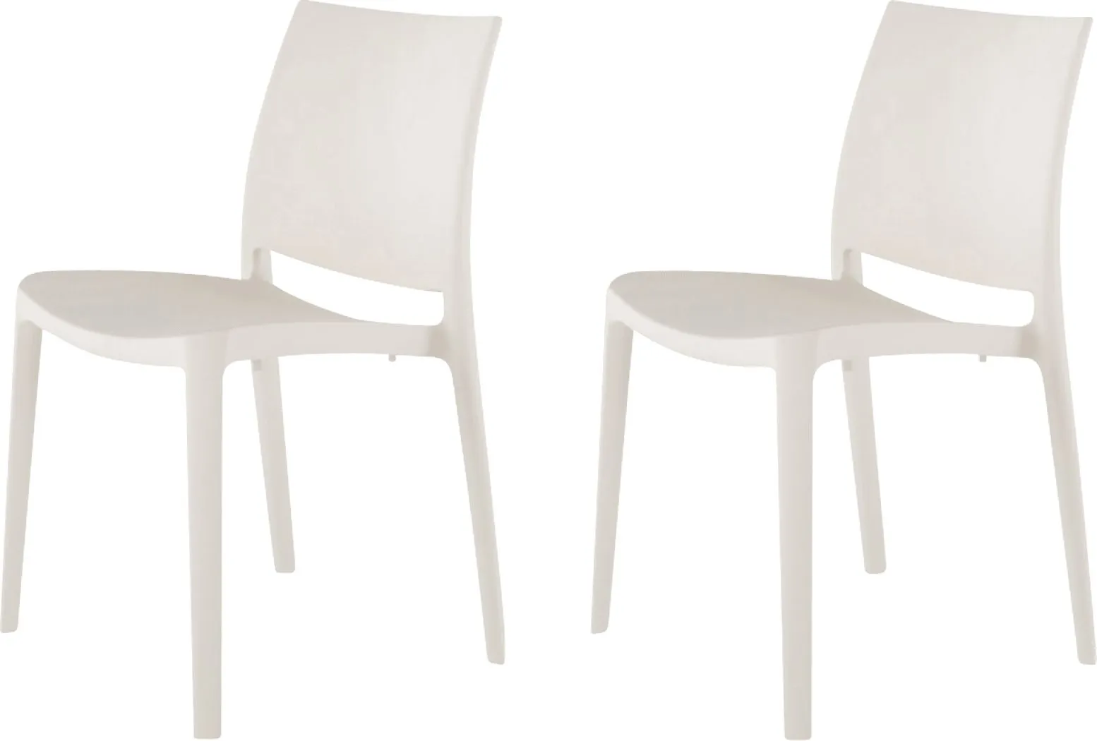 Lagoon Sensilla White Outdoor Dining Chair, Set of 2