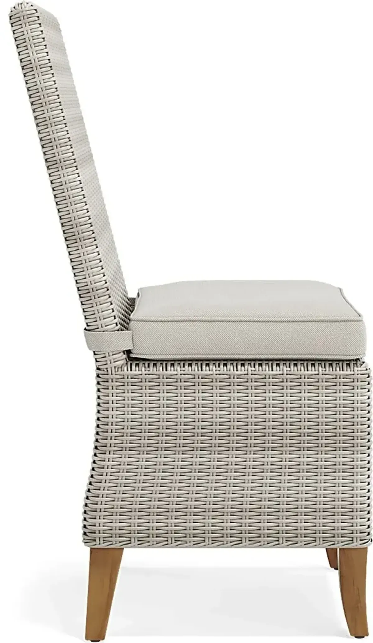 Patmos Gray Outdoor Side Chair with Linen Cushion