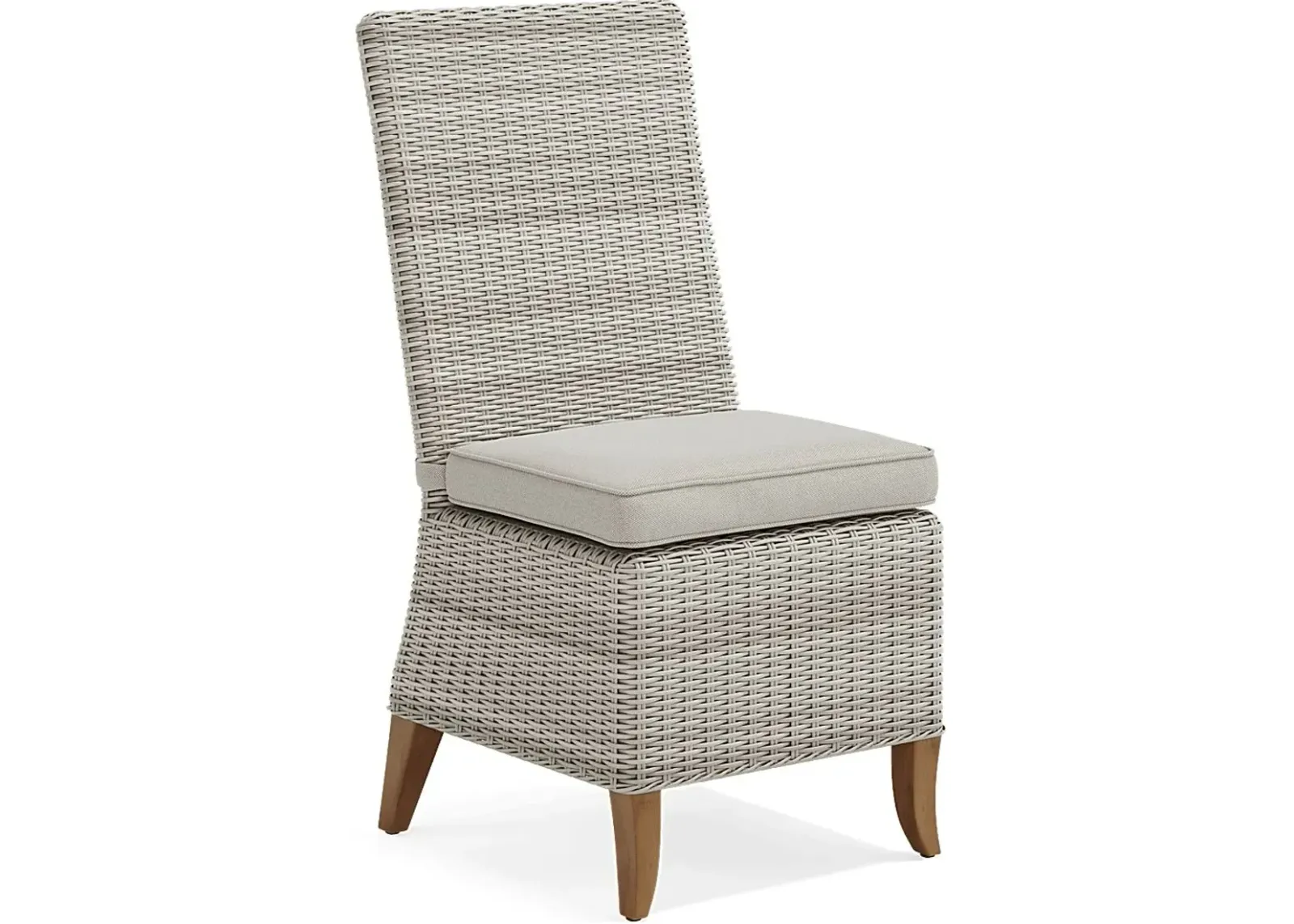 Patmos Gray Outdoor Side Chair with Linen Cushion