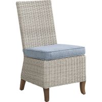 Patmos Gray Outdoor Side Chair with Steel Cushion