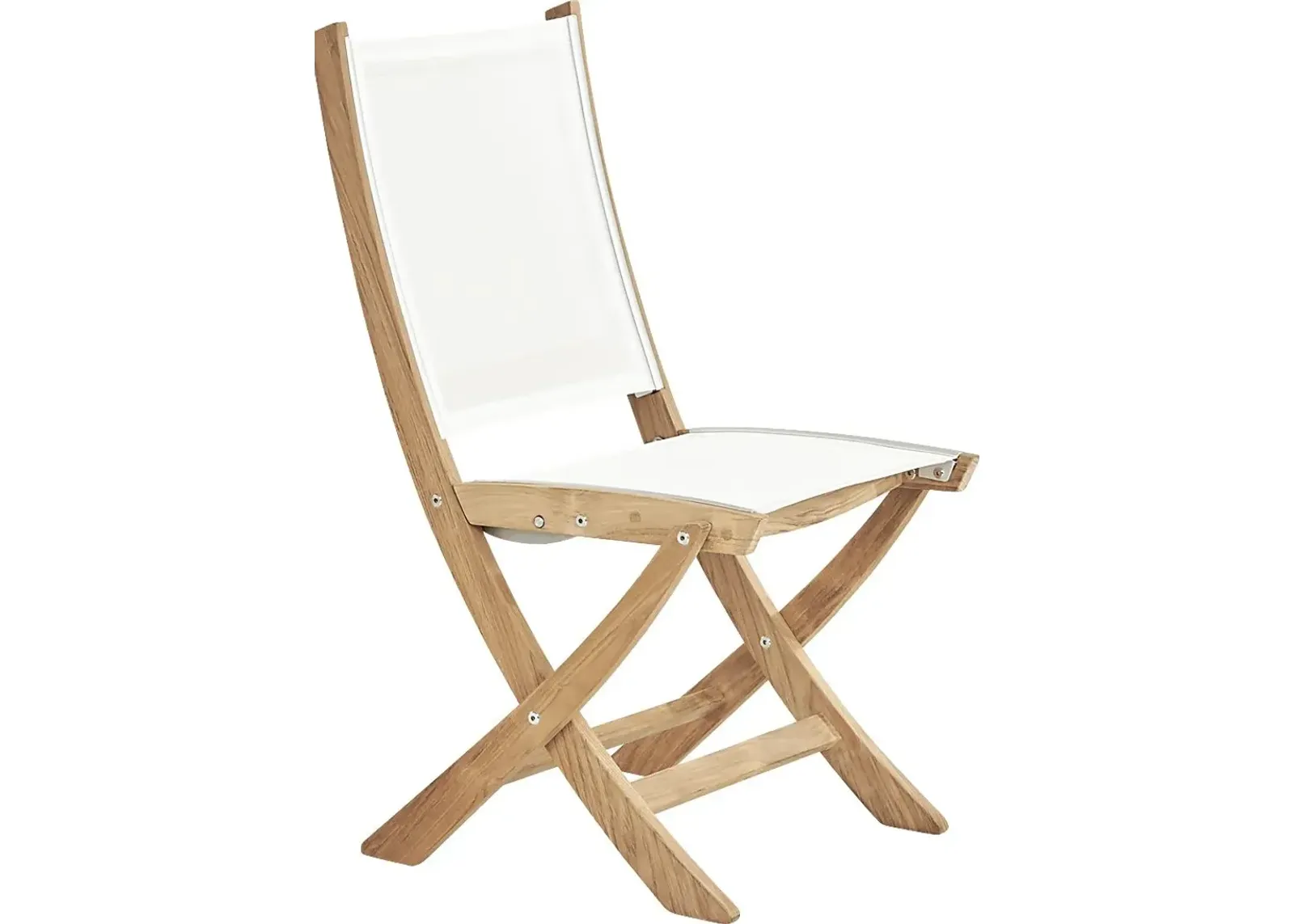 Pleasant Bay Natural Outdoor Folding Sling Dining Chair