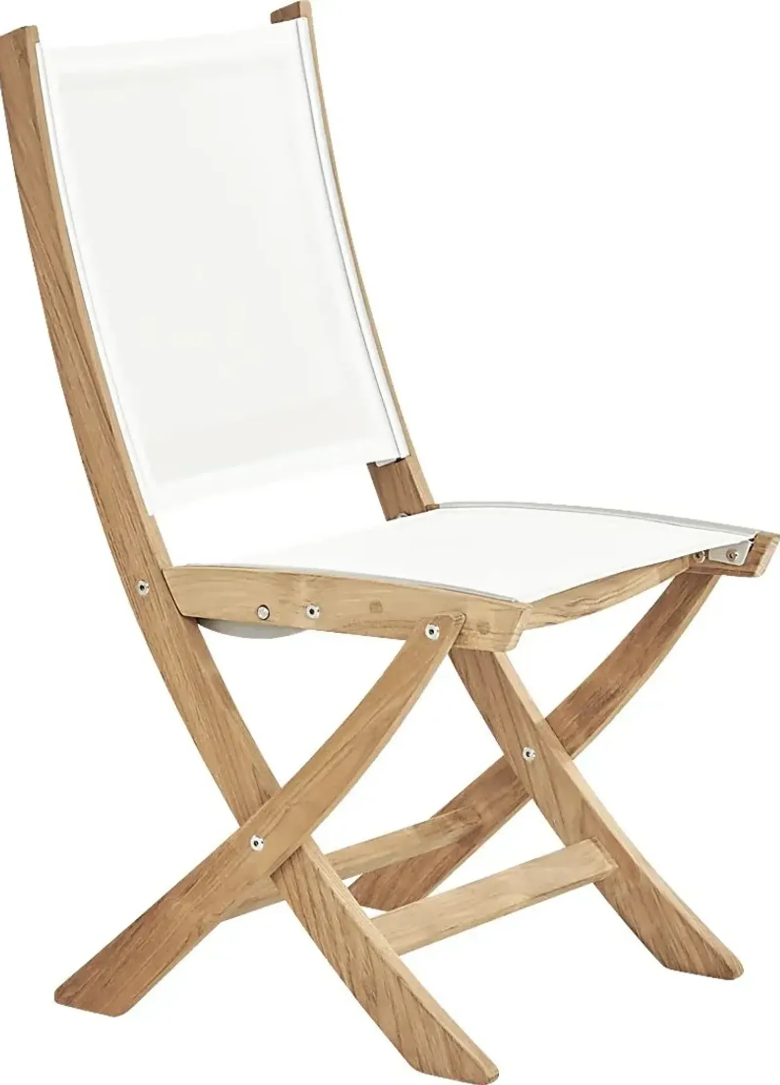 Pleasant Bay Natural Outdoor Folding Sling Dining Chair