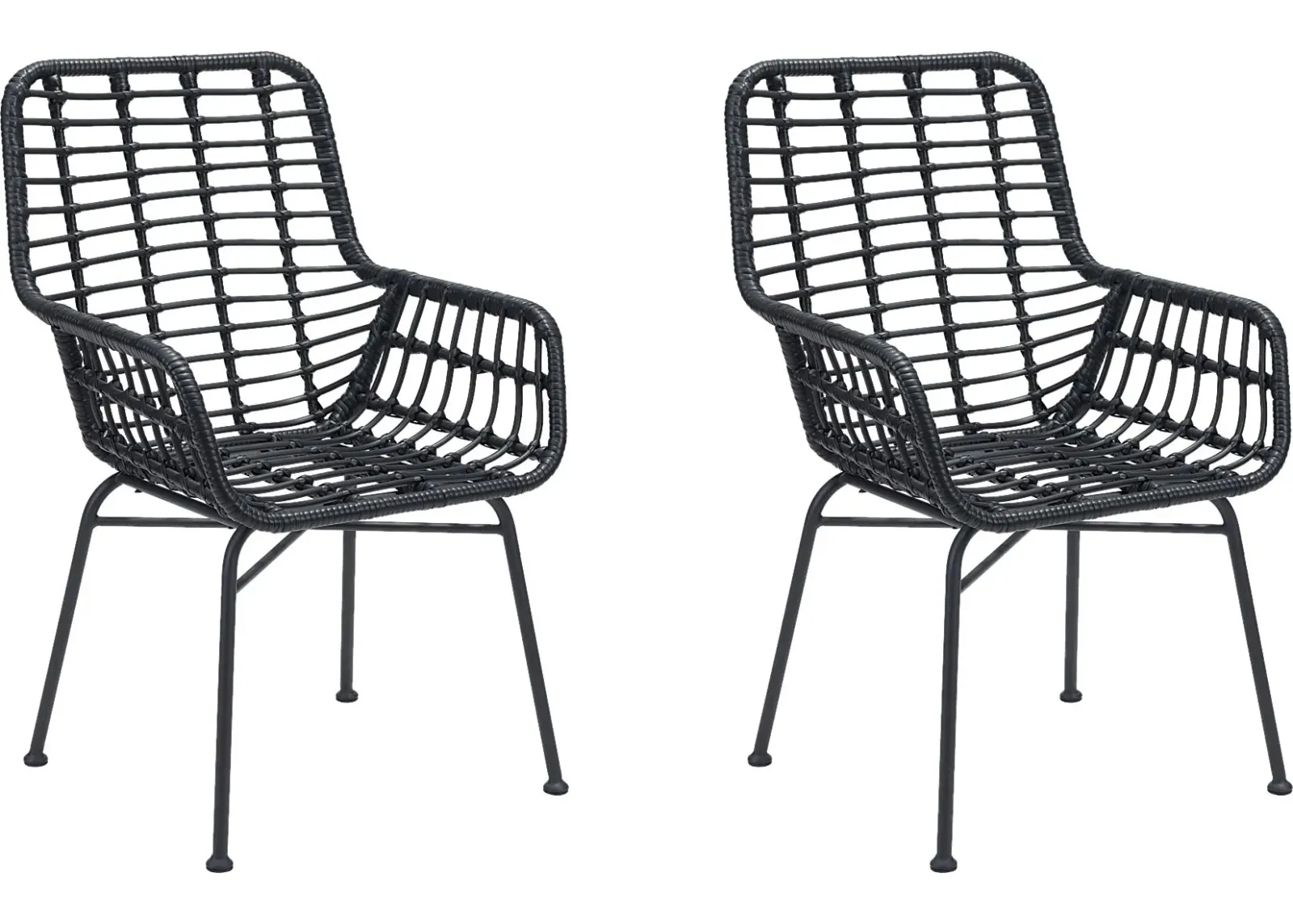 Shatner Black Side Chair, Set of 2