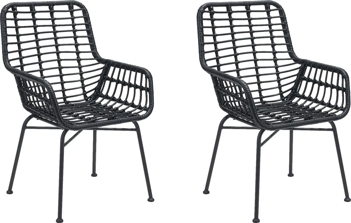 Shatner Black Side Chair, Set of 2