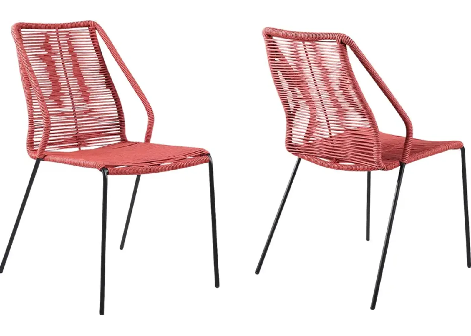 Elorian Red Outdoor Arm Chair, Set of 2