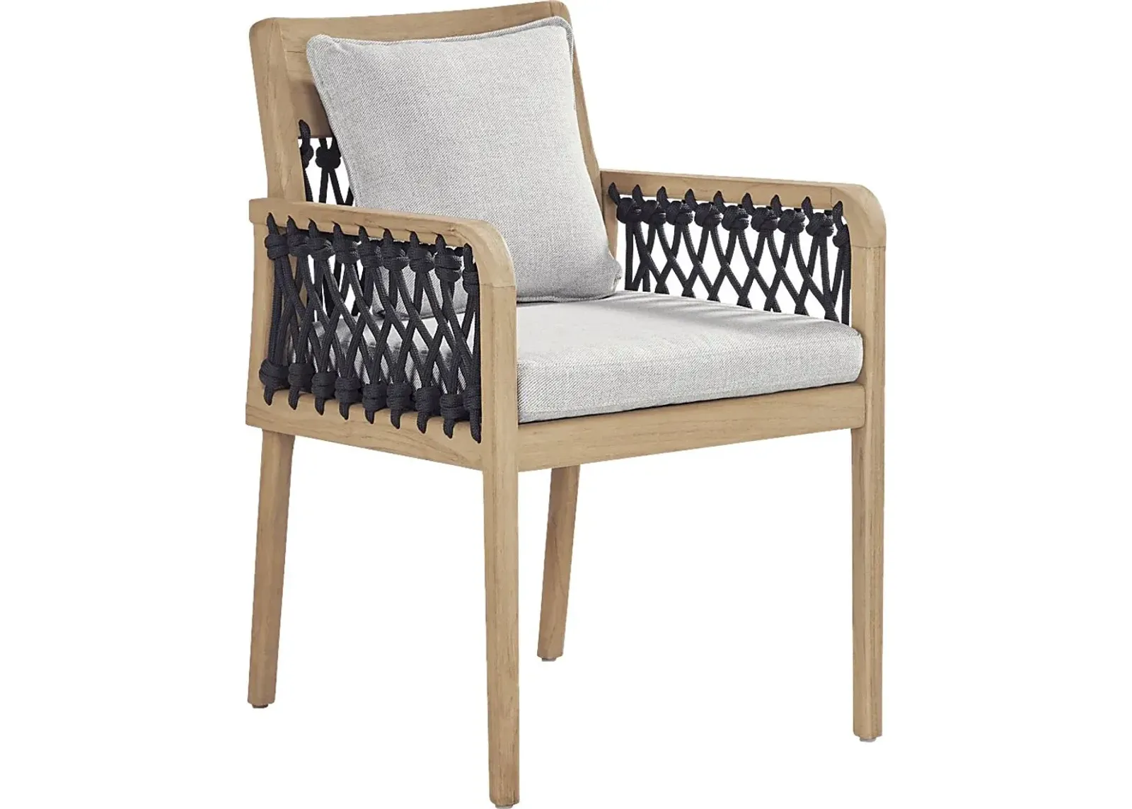 Riva Blonde Outdoor Arm Chair with Dove Cushions