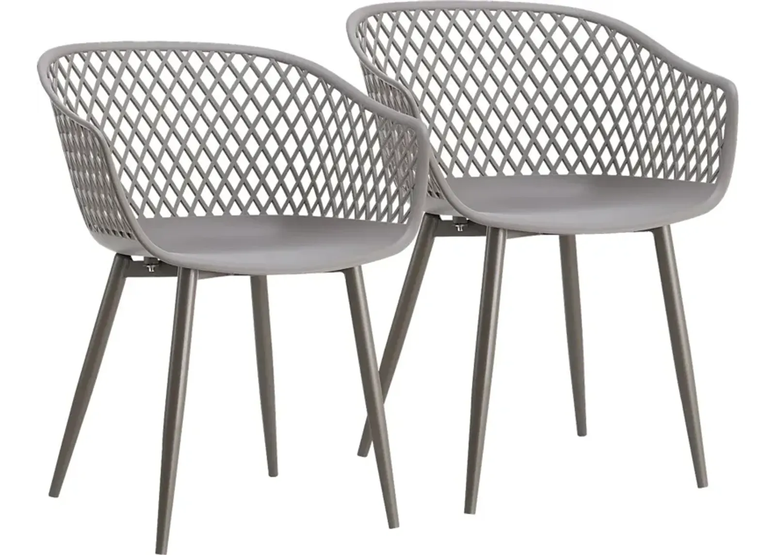 Auraria Gray Outdoor Arm Chair, Set of 2