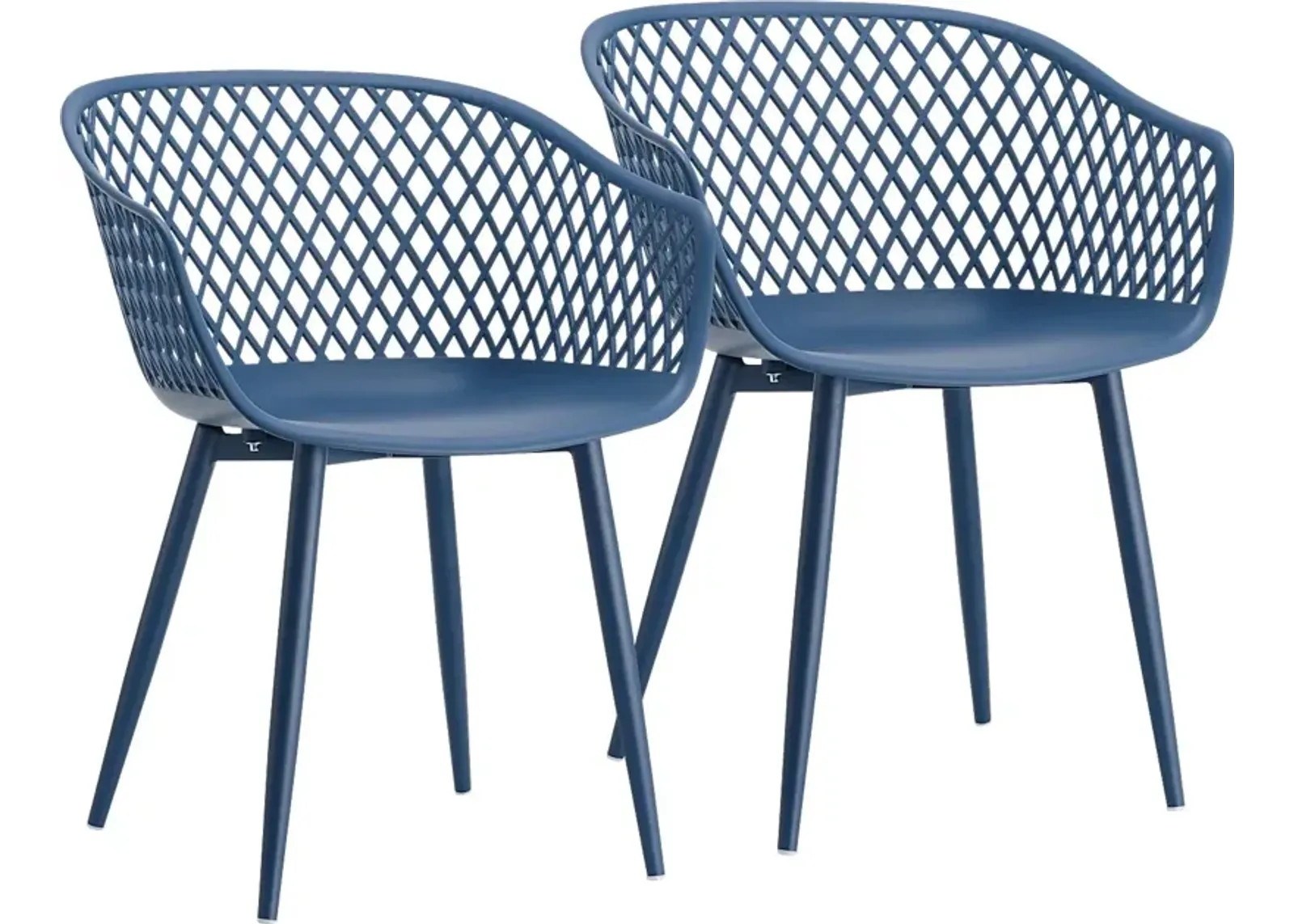 Auraria Blue Outdoor Arm Chair, Set of 2