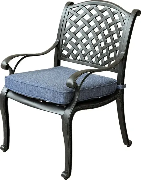 Outdoor Baudouin II Blue Side Chair