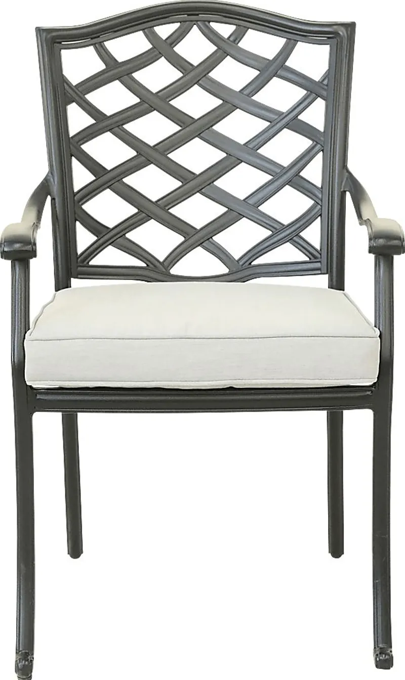 Outdoor Cyrielle I Gray Side Chair, Set of 2