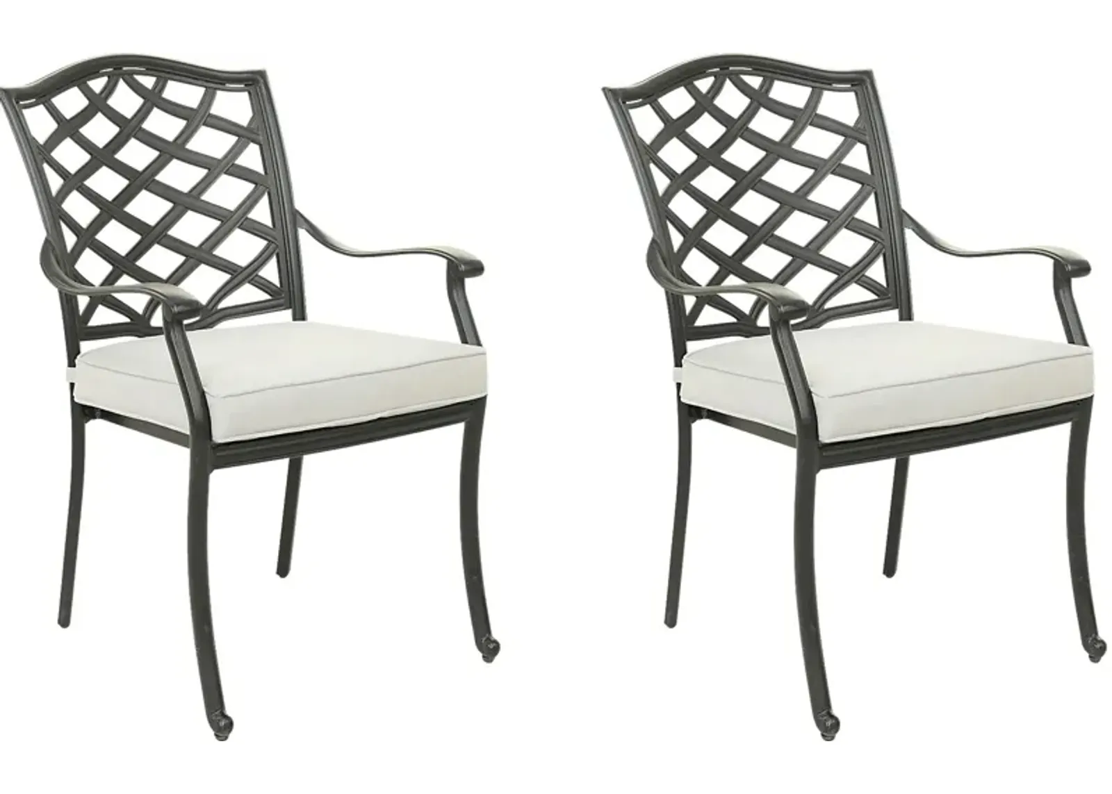 Outdoor Cyrielle I Gray Side Chair, Set of 2