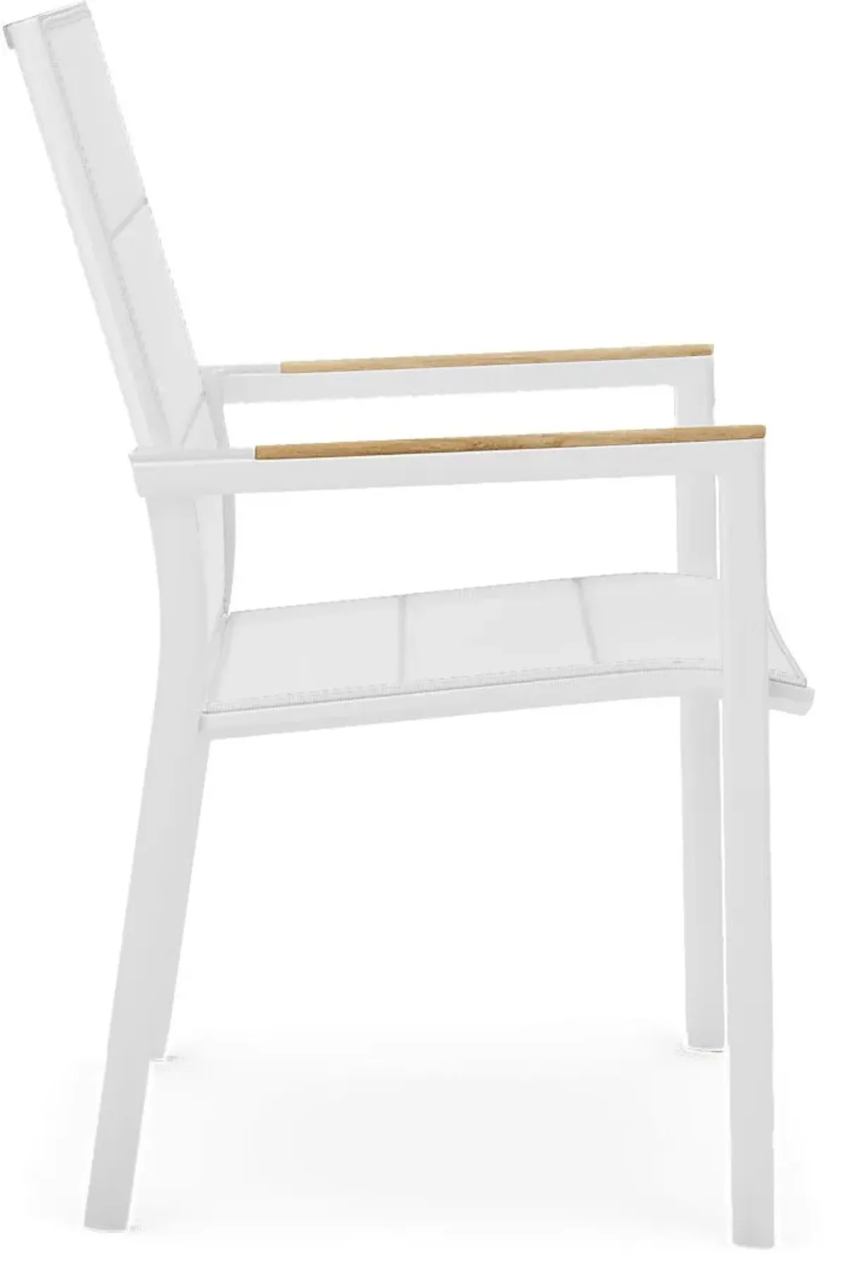 Solana White Outdoor Arm Chair