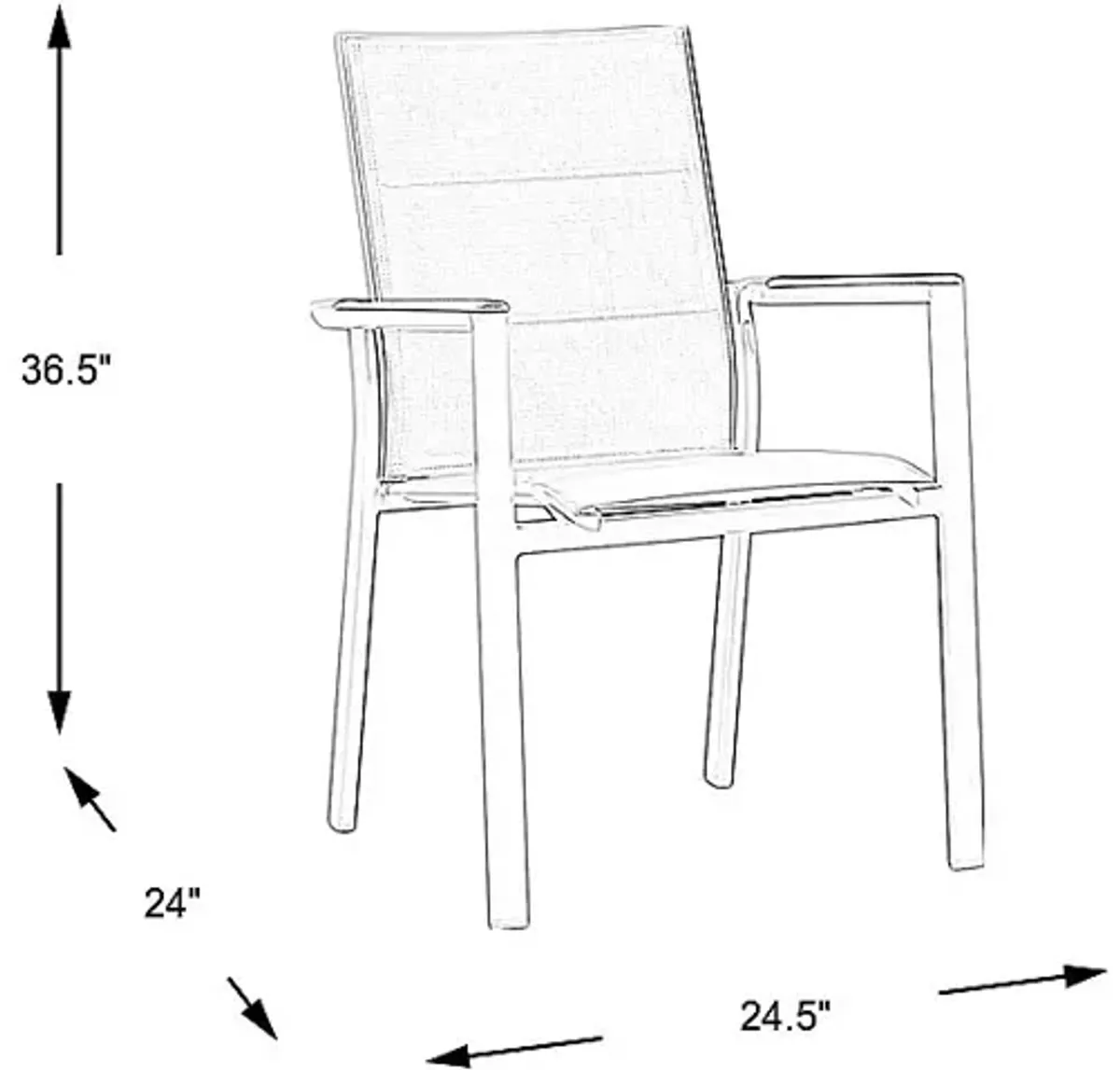 Solana White Outdoor Arm Chair