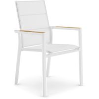 Solana White Outdoor Arm Chair