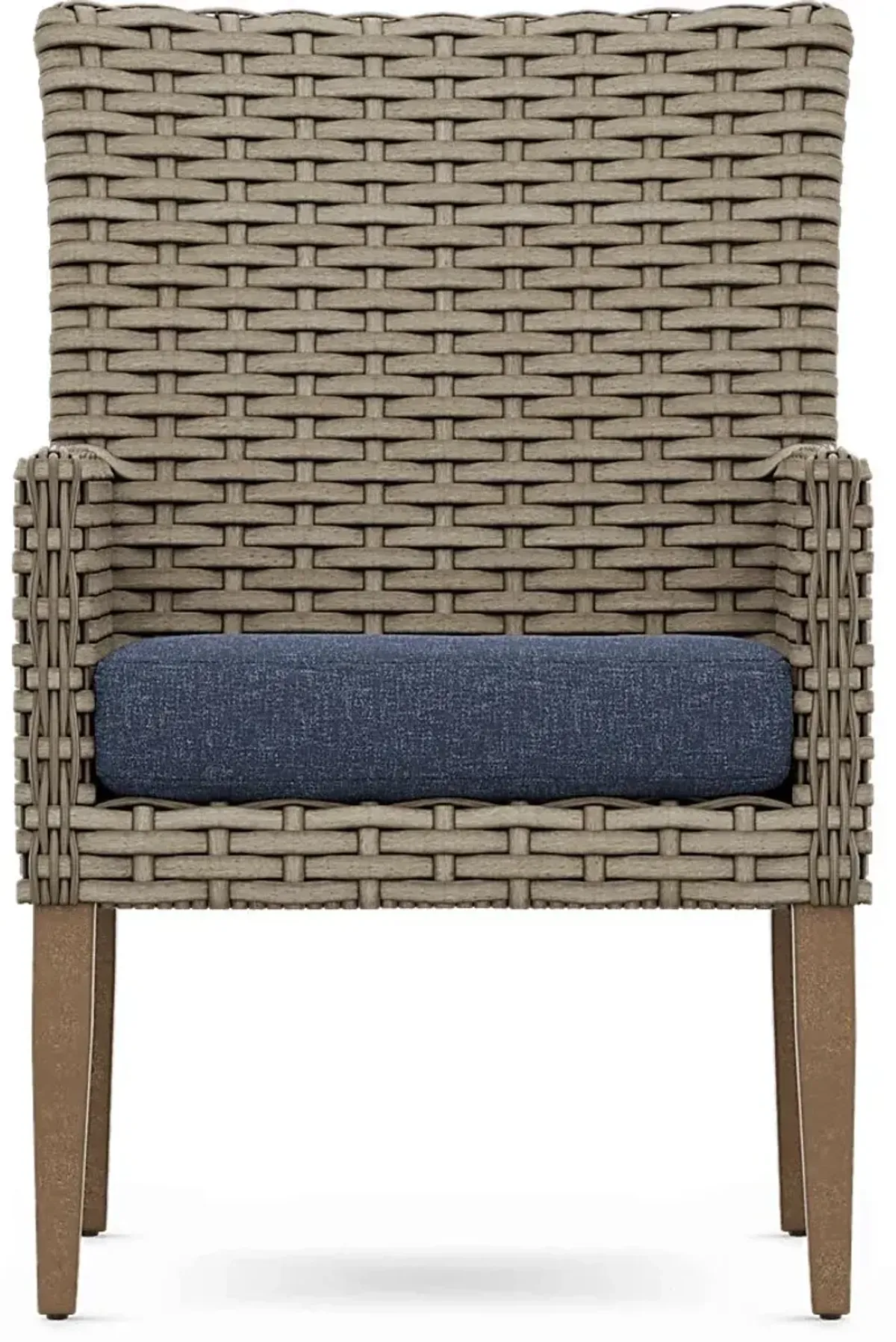 Siesta Key Driftwood Outdoor Arm Chair with Ink Cushion