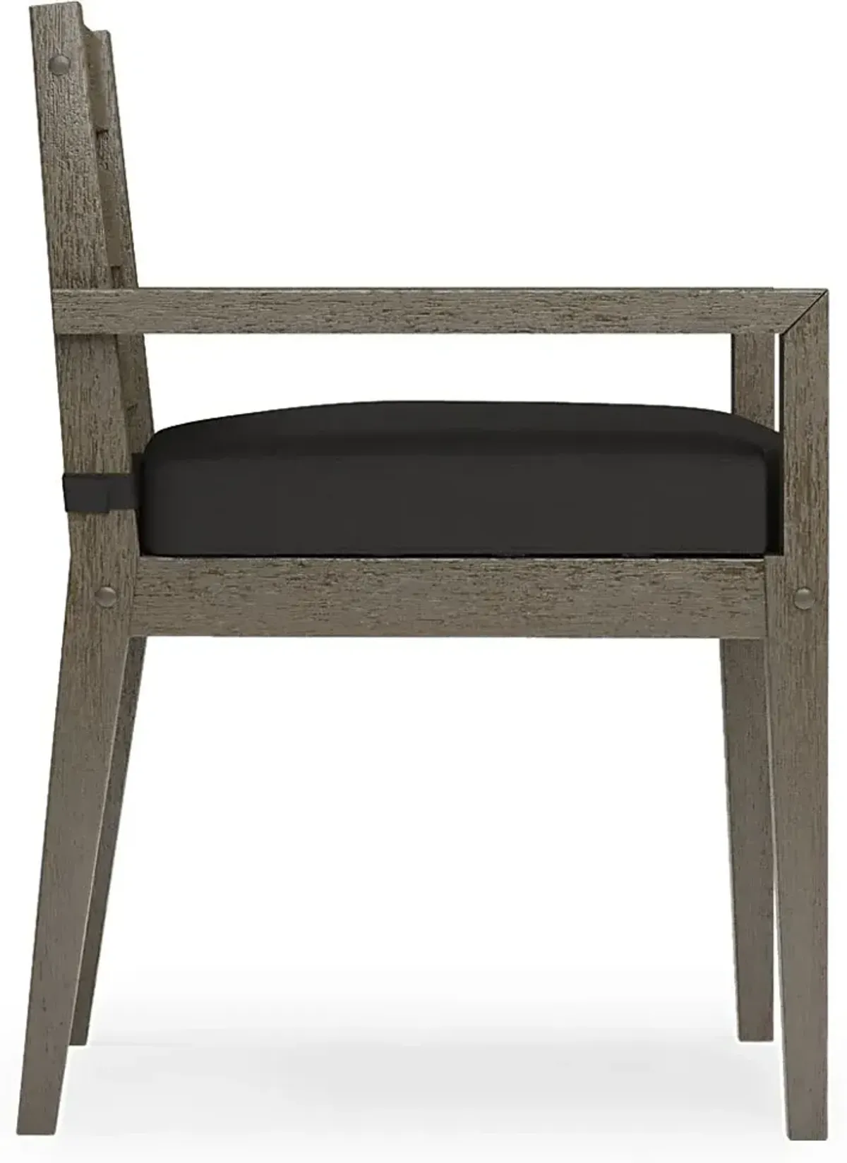 Lake Tahoe Gray Outdoor Arm Chair with Charcoal Cushion