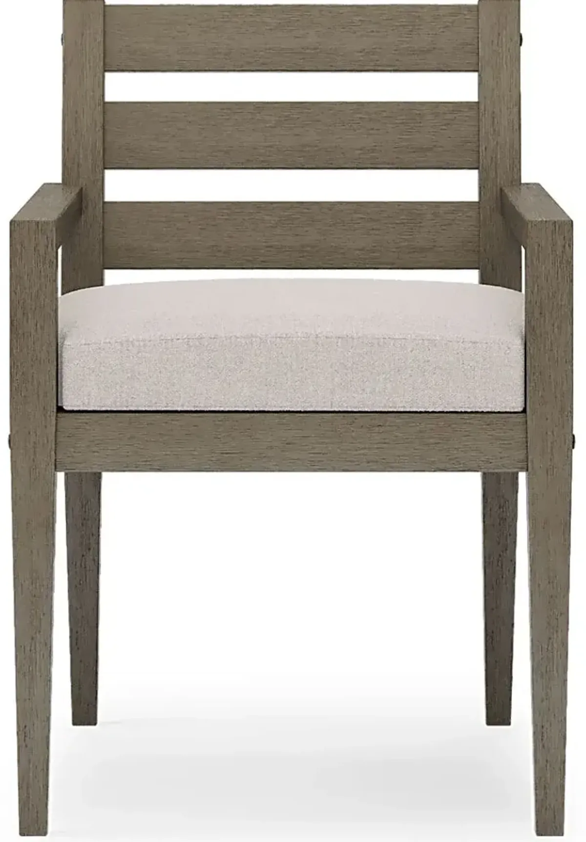 Lake Tahoe Gray Outdoor Arm Chair with Seagull Cushion