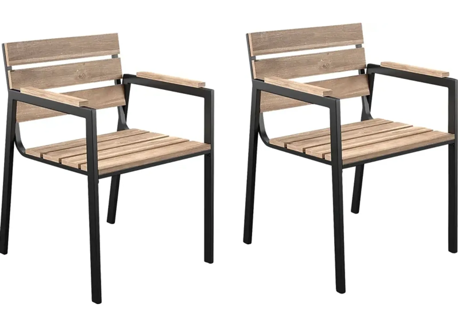 Vermissa Natural Outdoor Arm Chair, Set of 2