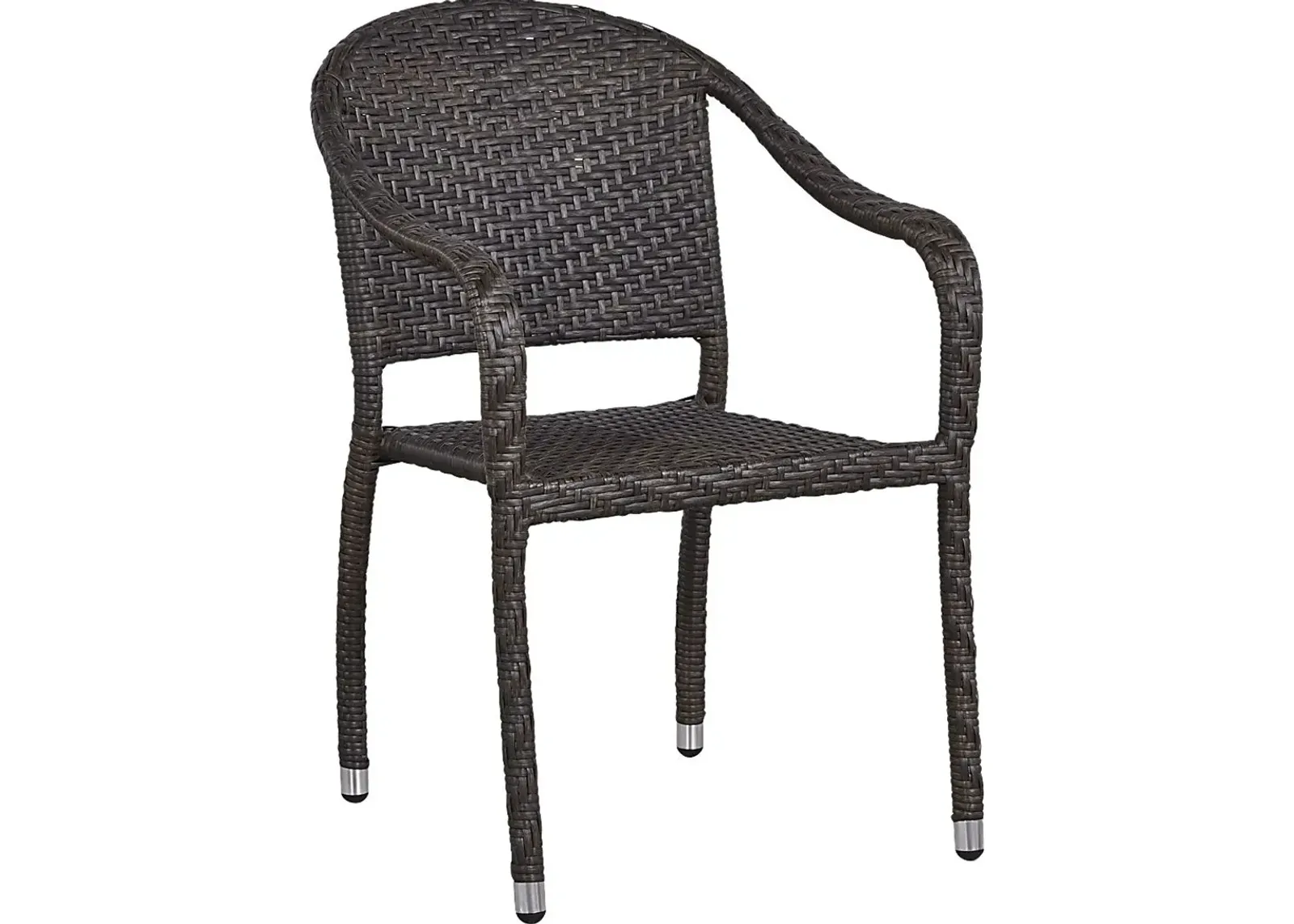 Bay Terrace Brown Wicker Outdoor Arm Chair