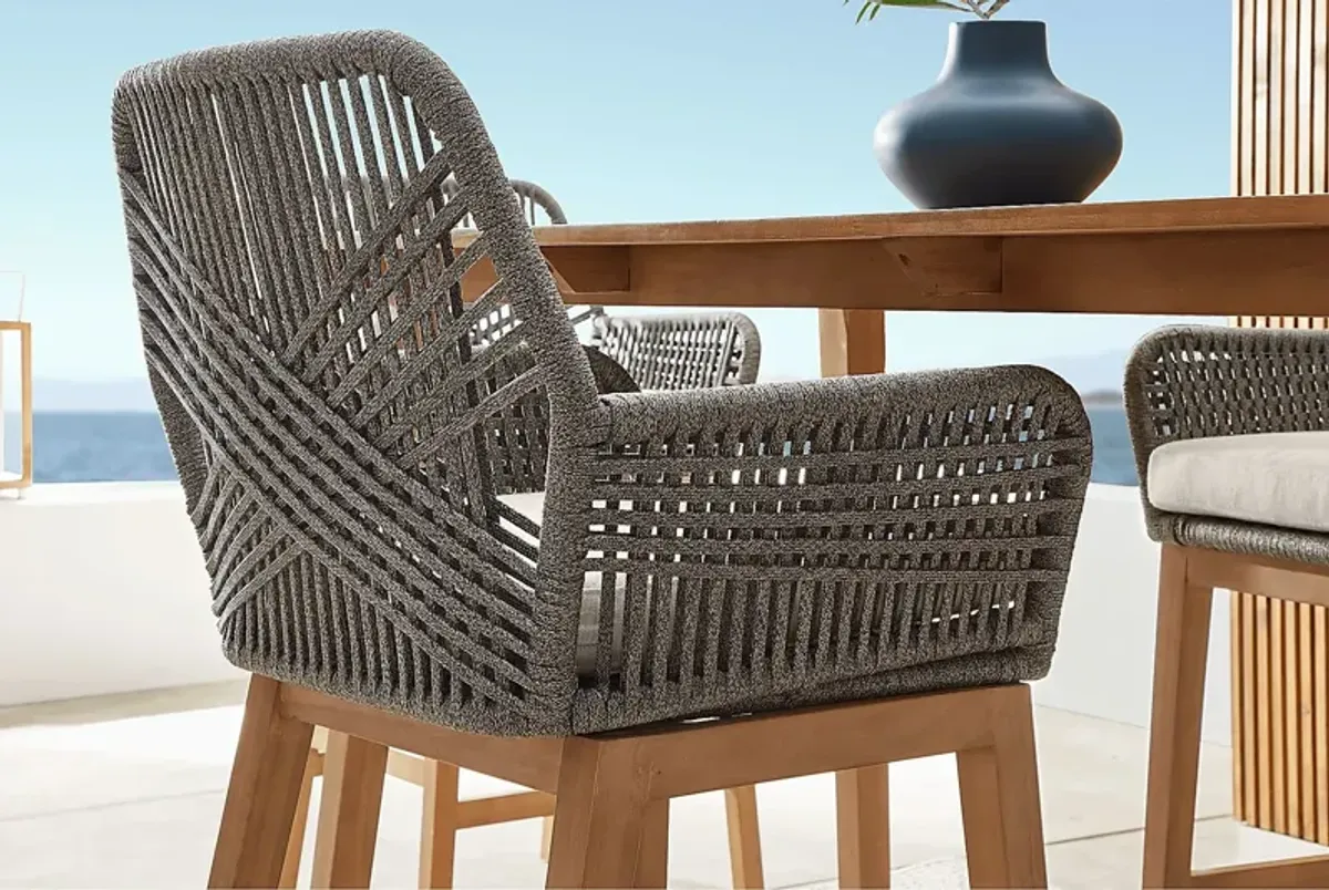 Tessere Gray Outdoor Arm Chair