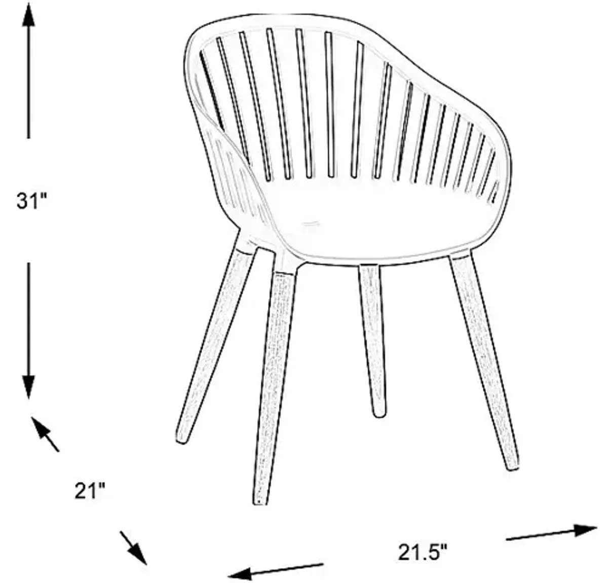 Nassau Green Outdoor Side Chair