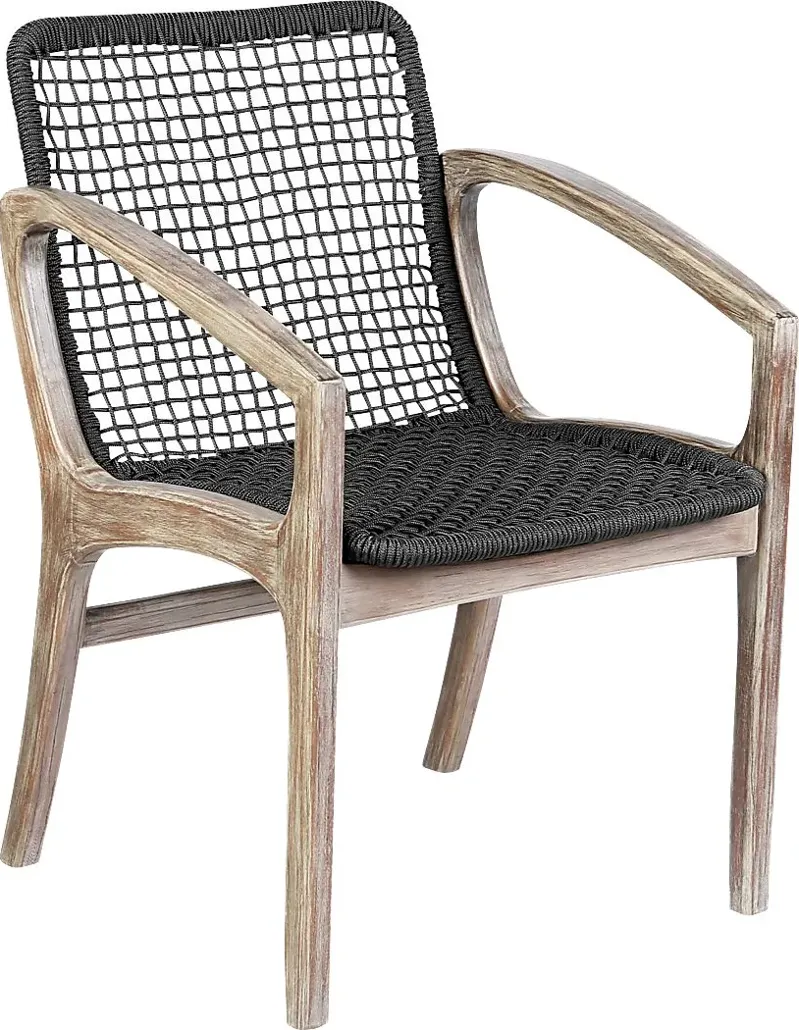 Outdoor Boudinot Black Arm Chair