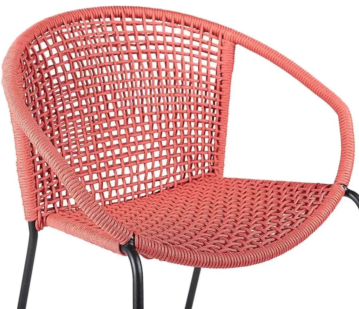 Terela Red Outdoor Arm Chair, Set of 2